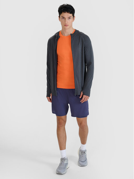 4F 4F Bluza BLAST Szary ciemny Slim Fit