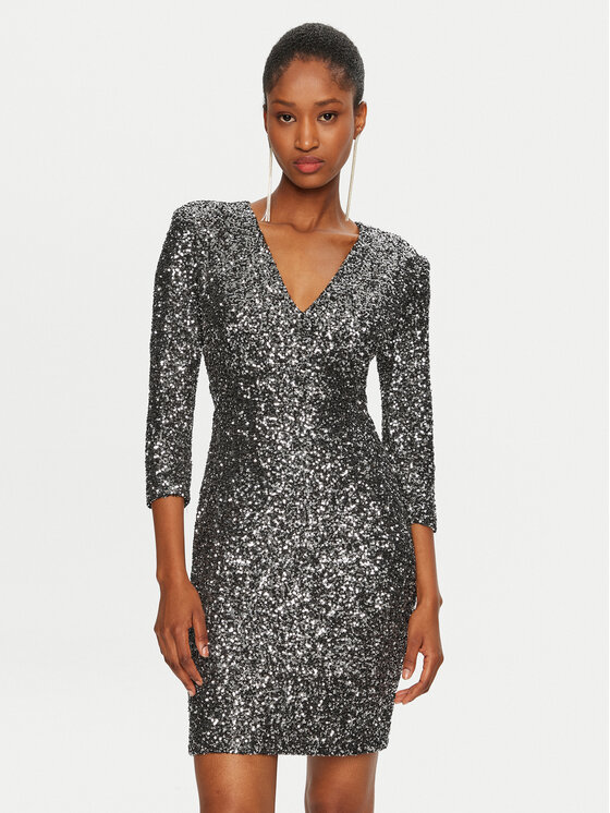 Rinascimento Rinascimento Rochie cocktail CFC0121759003 Argintiu Regular Fit