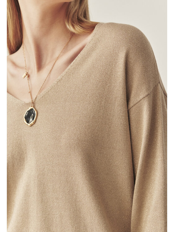 TATUUM TATUUM Sweter FLARE 1 Złoty Classic Fit