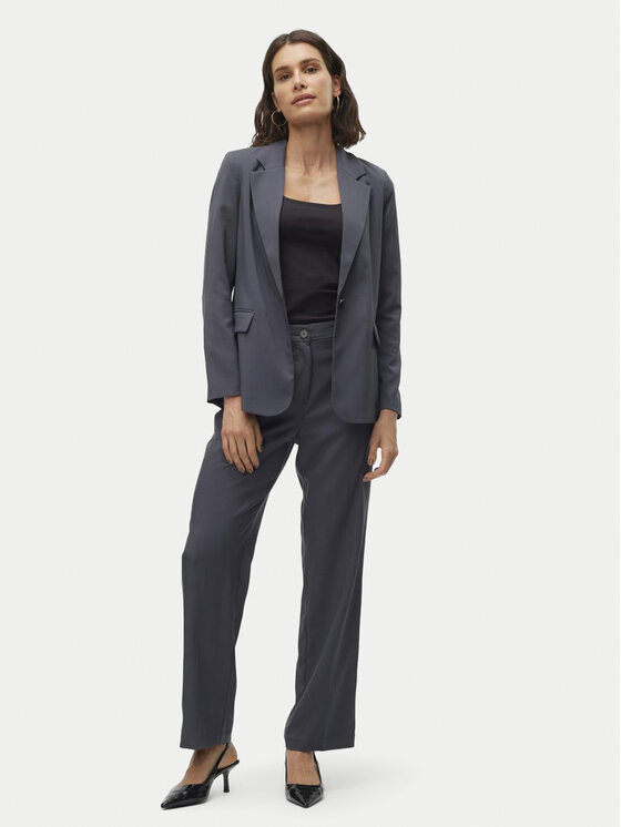 Vero Moda Vero Moda Hlače iz tkanine Rita 10301554 Siva Wide Leg