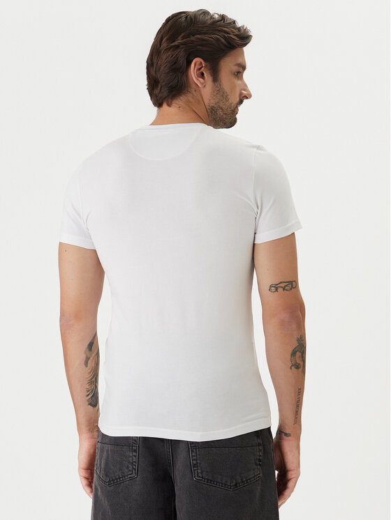 Guess Guess Tricou U6GM03 K6YW1 Alb Slim Fit
