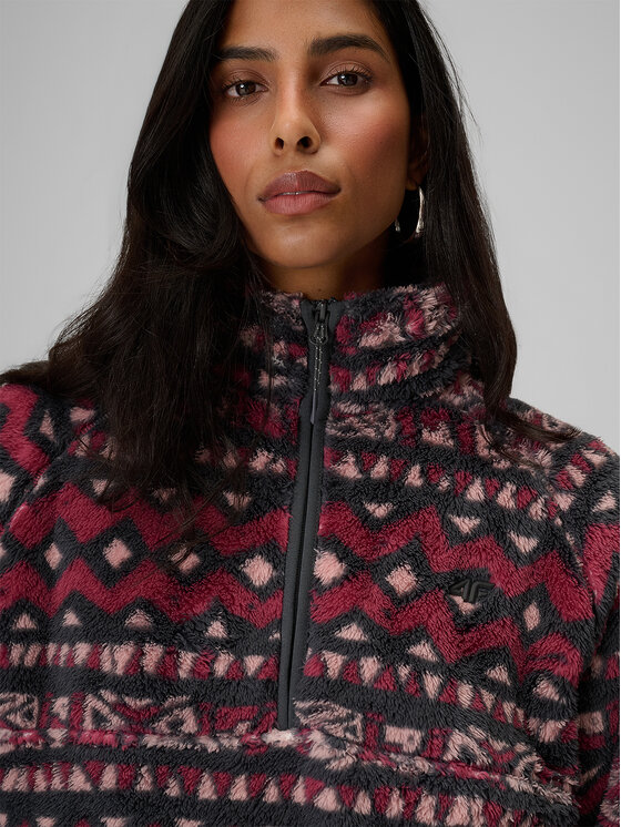 4F 4F Polar COMMERCIAL Bordowy Loose Fit