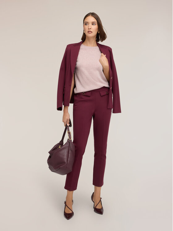 Motivi Motivi Pantaloni di tessuto P05JQ004851N036 Bordeaux Slim Fit