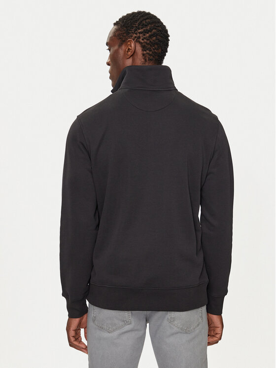 Gant Gant Pulóver Reg Shield Half Zip Sweat 2008005 Fekete Regular Fit