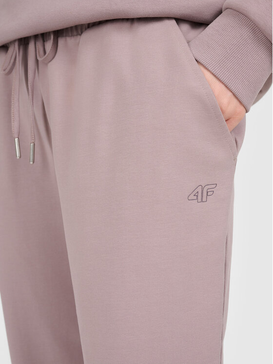 4F 4F Spodnie dresowe ESSENTIALS Beżowy Regular Fit