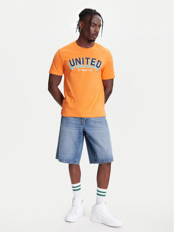United Colors Of Benetton United Colors Of Benetton T-shirt 3I1XU1096 Narančasta Regular Fit