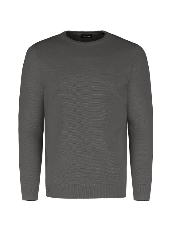 Volcano Volcano Sweter S-MIKO Szary Regular Fit