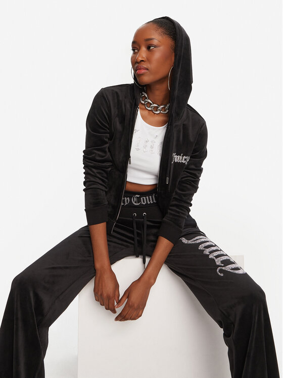 Juicy Couture Juicy Couture Mikina Robertson JCBAS125805 Černá Regular Fit