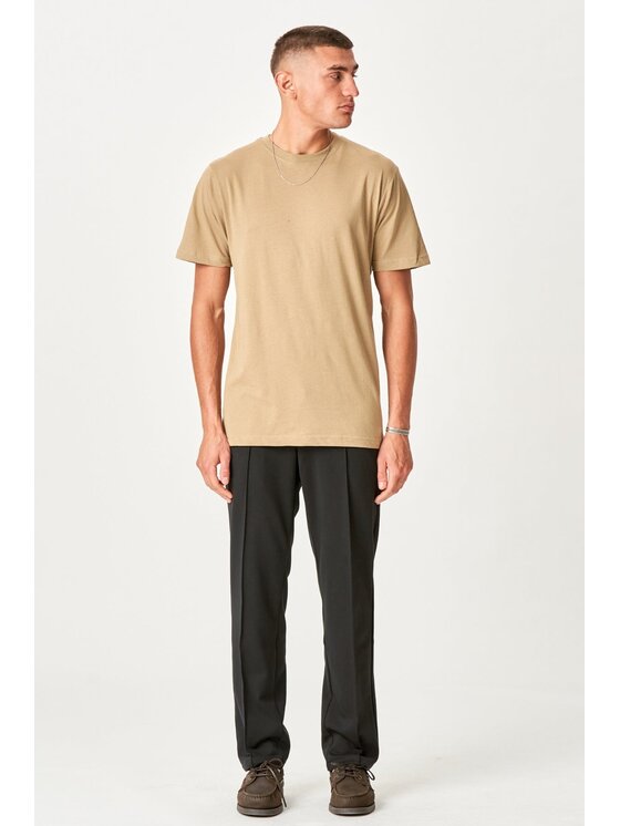 TeeShoppen TeeShoppen T-Shirt 'Oversized Collection' Beżowy Oversize
