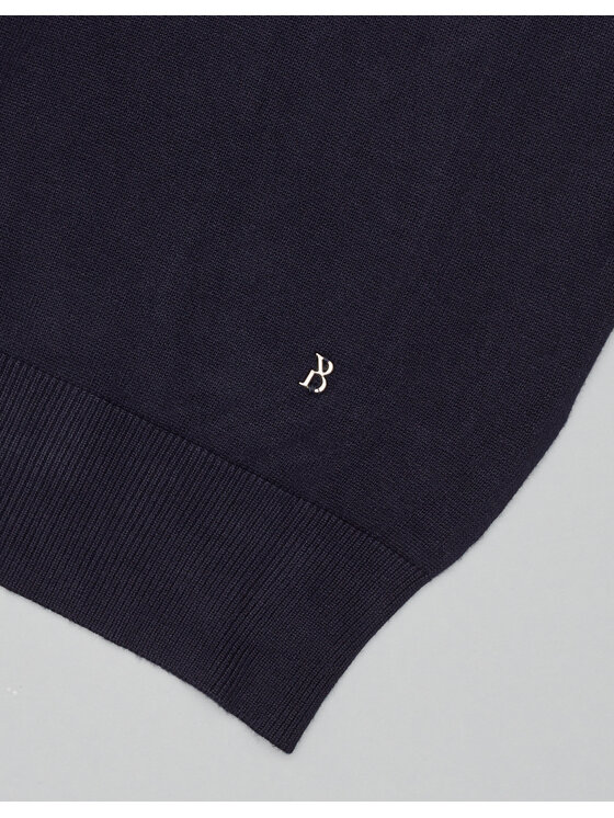 Borgio Borgio Sweter gabicce Granatowy Slim Fit