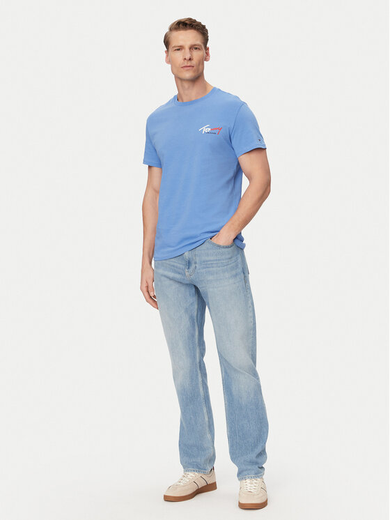 Tommy Jeans Tommy Jeans Póló DM0DM22538 Kék Slim Fit