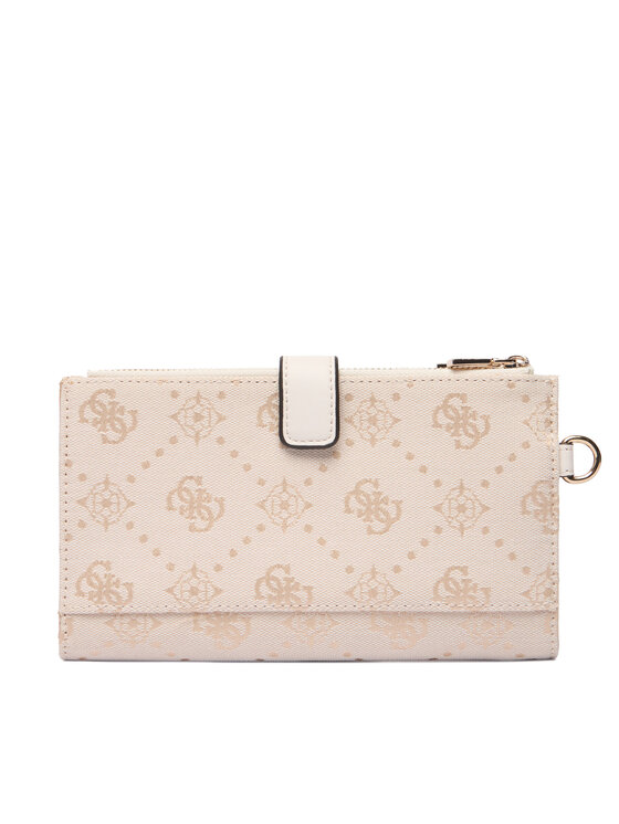 Guess Guess Портфейл Melinda Logo Slg SWJP99 02157 Екрю