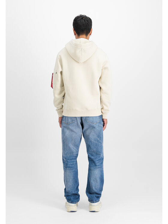 Alpha Industries Alpha Industries Bluza Alpha Puff Print Hoodie Beżowy Regular Fit