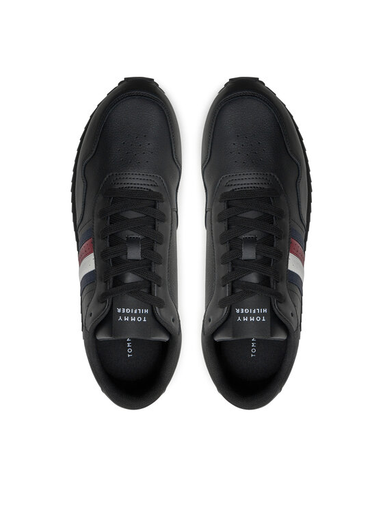 Tommy Hilfiger Tommy Hilfiger Laisvalaikio batai Runner Evo Lth Mix Ess FM0FM05121 Juoda