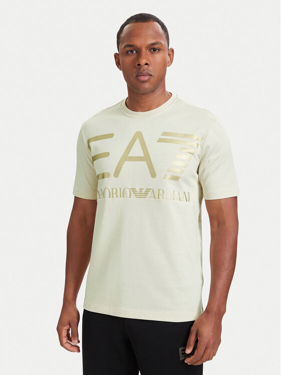 EA7 Emporio Armani EA7 Emporio Armani T-Shirt 7M002200 AF27188 U1079 Beżowy Regular Fit