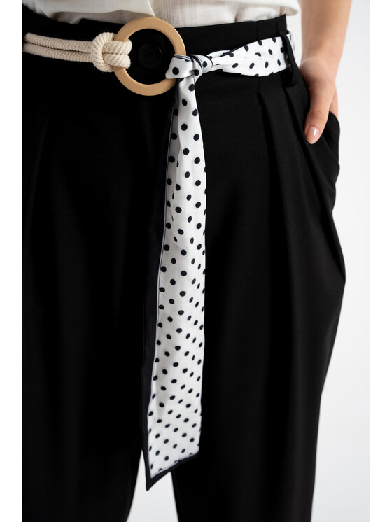 CLICK CLICK Παντελόνι υφασμάτινο 30-348 Μαύρο Wide Fit
