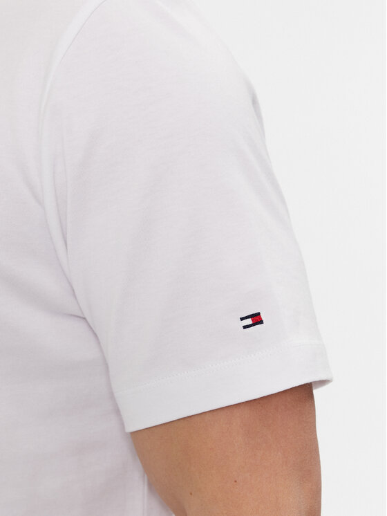 Tommy Hilfiger Tommy Hilfiger Tricou Label Hd Print Tee MW0MW34391 Alb Regular Fit