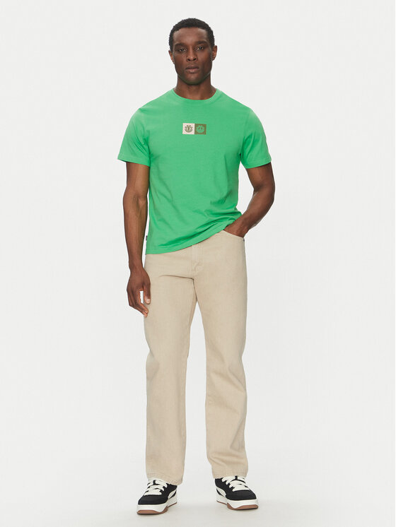 Element Element T-Shirt ELYZT00492 Zielony Regular Fit