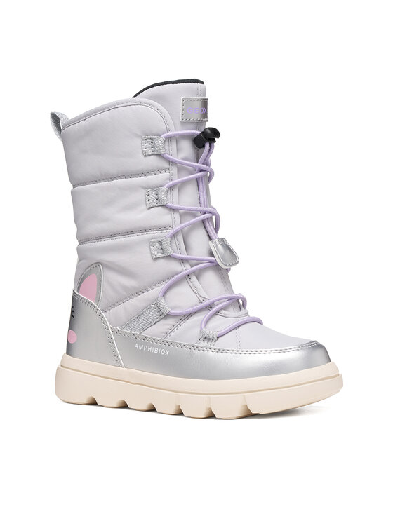 Geox Geox Čizme za snijeg J Willaboom Girl B Abx J66HWA 0FUNF C1239 S Svijetlo siva