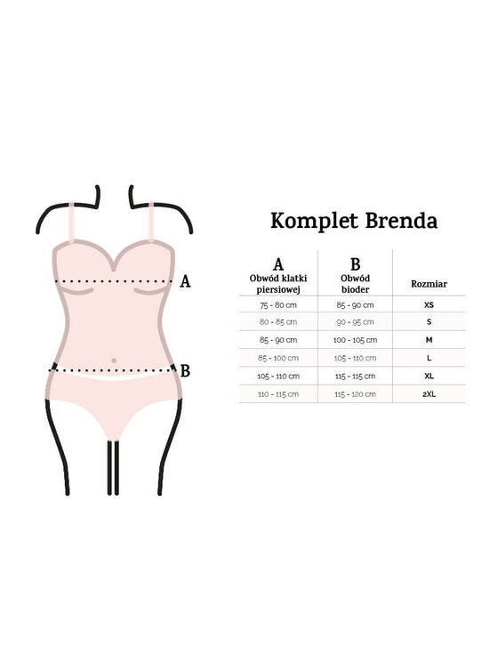 DKaren Lingerie DKaren Lingerie Komplet bielizny Brenda Bordowy Classic Fit