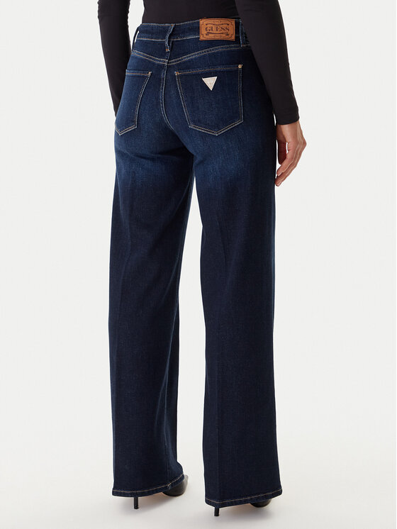 Guess Guess Džínsy W5BA96 D4U54 Tmavomodrá Wide Leg
