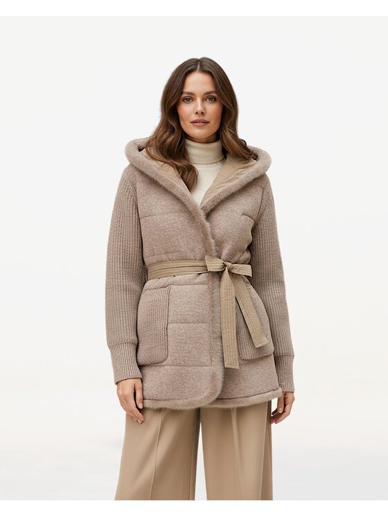 Kurtka zimowa, rozmiar M/L, Beżowa, Kurtka Aspen