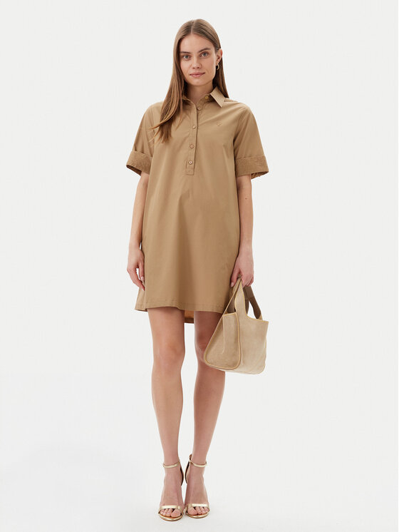 LOLA CASADEMUNT LOLA CASADEMUNT Krekla kleita LS2516065 Bēšs Regular Fit