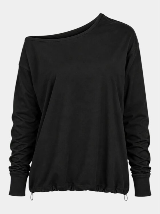 MADE BY SOCIETY MADE BY SOCIETY T-Shirt SIDE FALL - T27831 Czarny Basic Fit