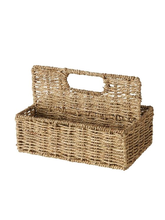 MIAhome MIAhome Kosz z trawy morskiej 21x20x30 cm MACE Brązowy