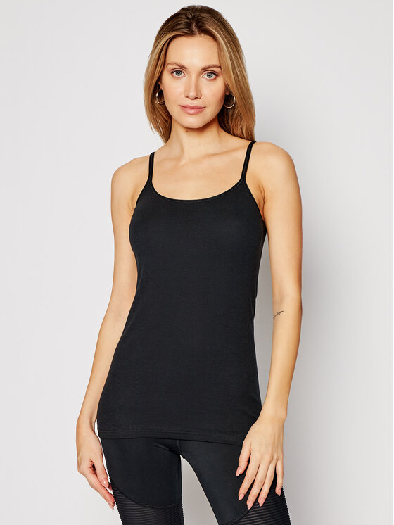 Triumph Triumph Top Katia Basics 10181825 Czarny Slim Fit