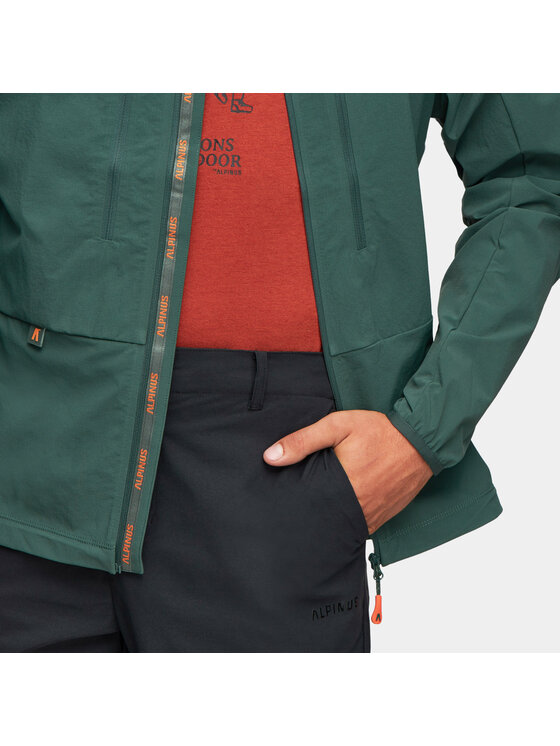 Alpinus Alpinus Kurtka softshell Pourri Zielony Active Fit