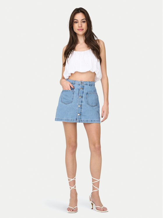 ONLY ONLY Top Lou 15342566 Valge Cropped Fit