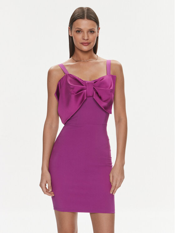 Rinascimento Rinascimento Kokteilinė suknelė CFC0117420003 Violetinė Slim Fit