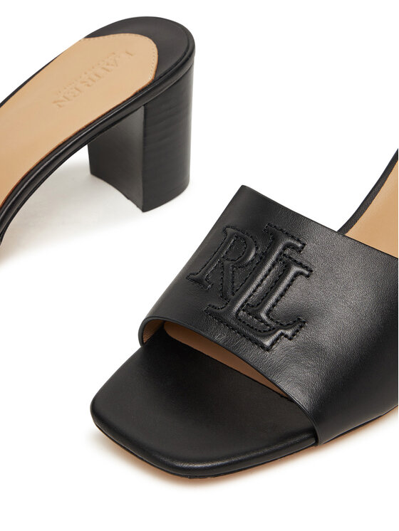 LAUREN RALPH LAUREN LAUREN RALPH LAUREN Παντόφλες Everley Block-Heel 802974364001 Μαύρο