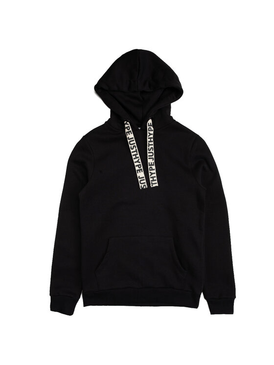 HYPE HYPE Felpa Justhype Drawcord Hoodie Nero Regular Fit