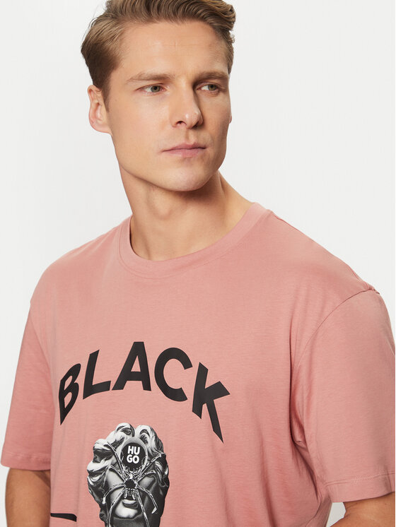 HUGO HUGO T-shirt Dostalgi 50530684 Ružičasta Relaxed Fit
