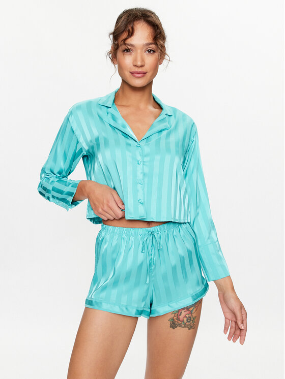 Hunkemöller Hunkemöller Pizsama felső 203163 Kék Comfortable Fit