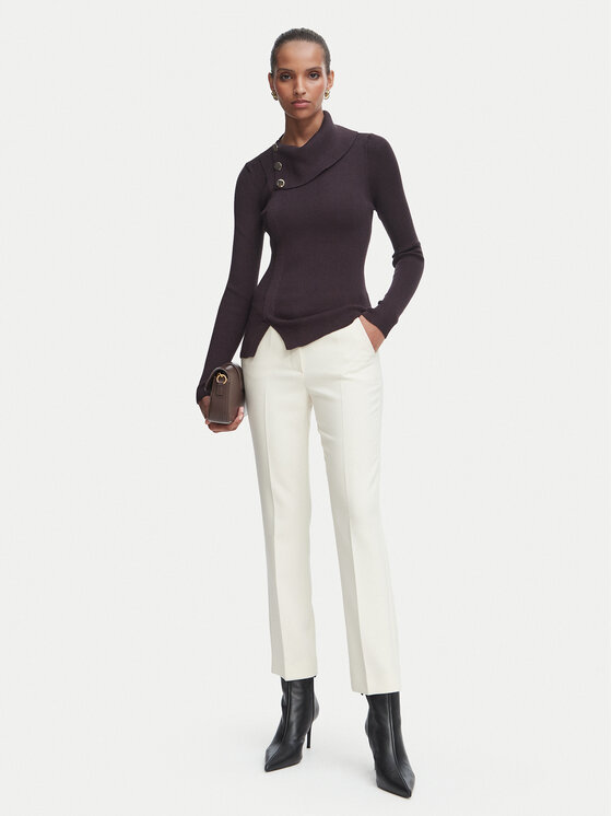 Rinascimento Rinascimento Sweter CFM0012355003 Brązowy ciemny Slim Fit