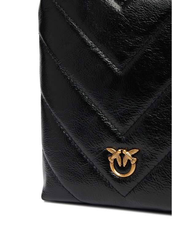 PINKO PINKO Handtasche Flat Satchel AI 25-26 PCPL 105352 A2W2 Schwarz