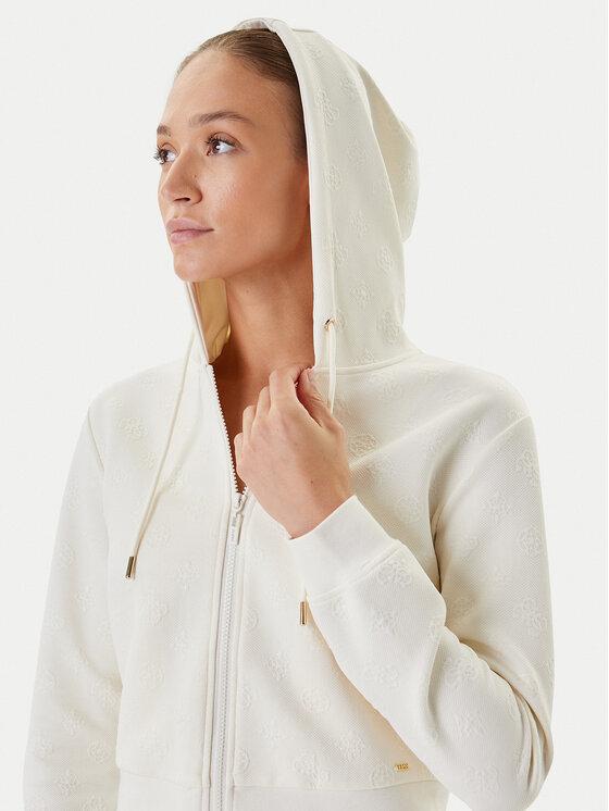 Guess Guess Felpa V5YQ06 KBSL2 Écru Regular Fit