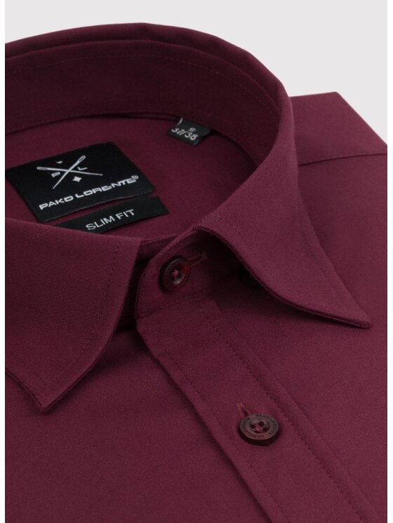 Pako Lorente Pako Lorente Koszula P24WF-1X-053 Bordowy Slim Fit