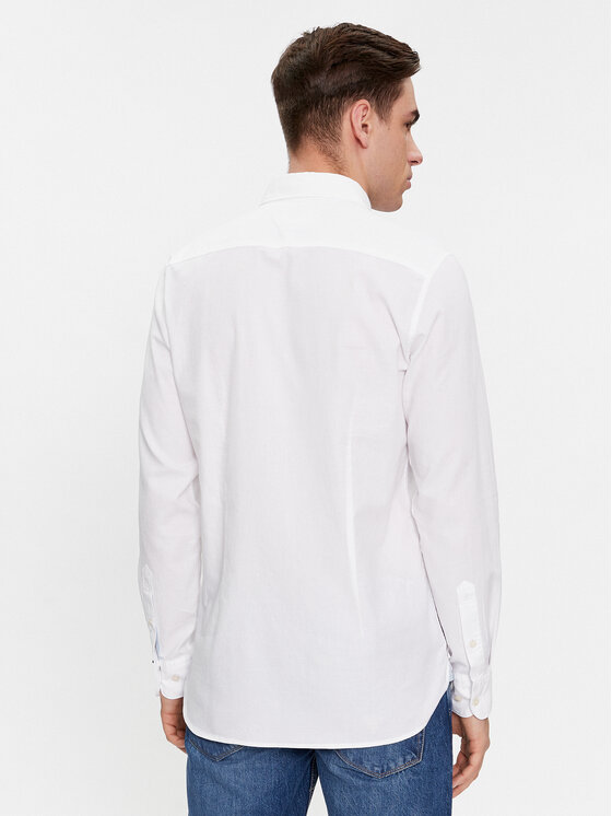 Tommy Hilfiger Tommy Hilfiger Srajca MW0MW33782 Bela Slim Fit