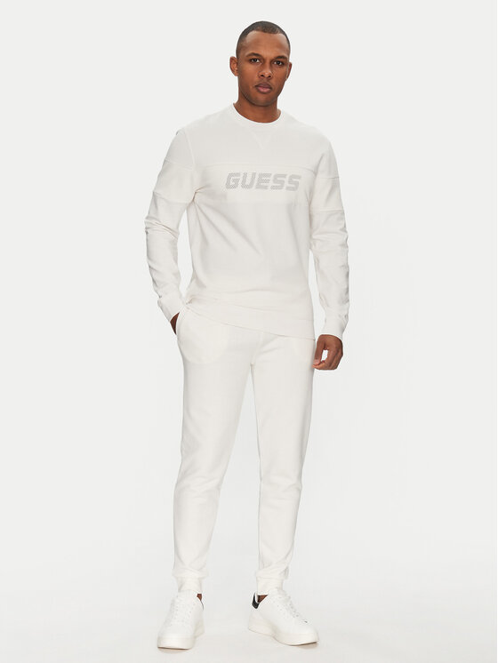 Guess Guess Teplákové nohavice Z2YB22 KAIJ1 Biela Regular Fit