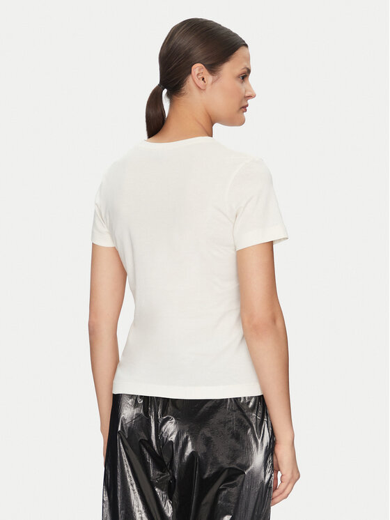 Guess Guess Marškinėliai V5GI02 K9RM1 Écru Slim Fit