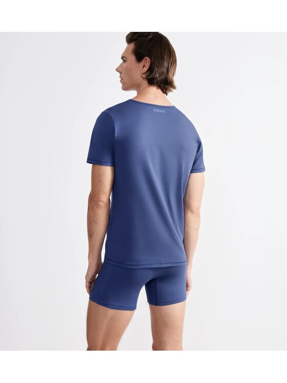 Triumph Triumph Podkoszulek sloggi men EVER Ease O-Neck Granatowy Regular Fit