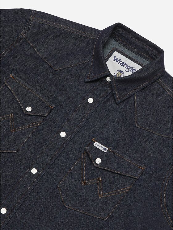 Wrangler Wrangler Camicia 2 PKT SHIRT Blu Relaxed Fit