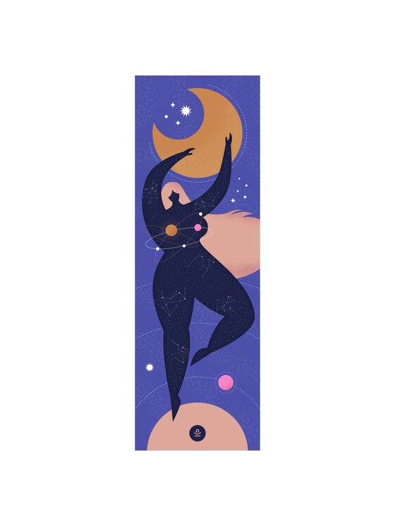 Moonholi Moonholi Mata do ćwiczeń COSMIC GIRL TRAVEL Fioletowy