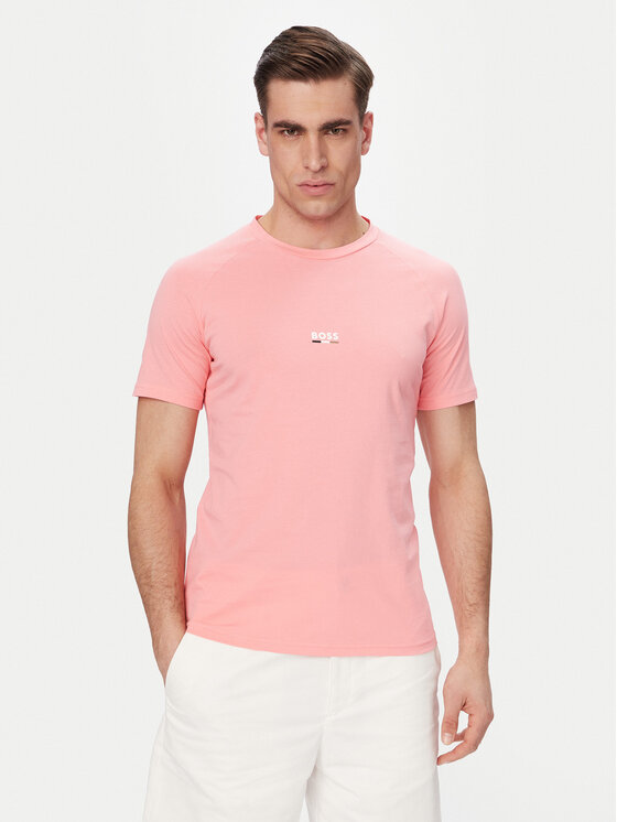 BOSS BOSS Футболка 50517970 Світло-рожевий Slim Fit