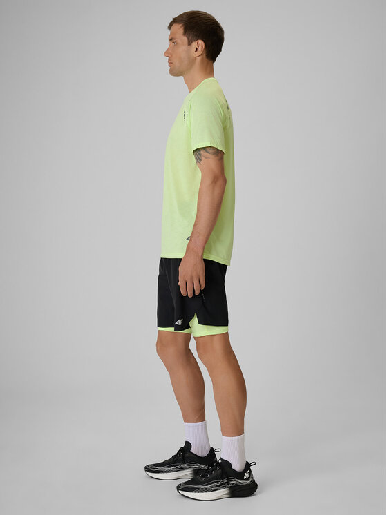 4F 4F Szorty sportowe RUNNING Czarny Regular Fit