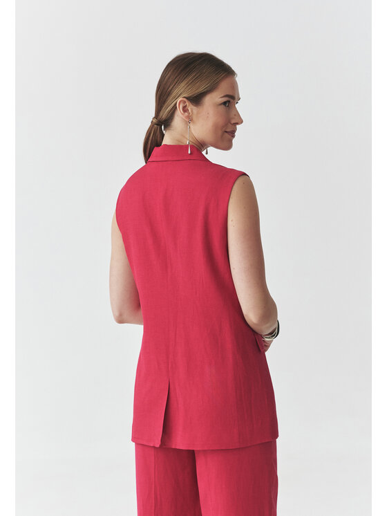 TATUUM TATUUM Kamizelka SARNA Czerwony Classic Fit